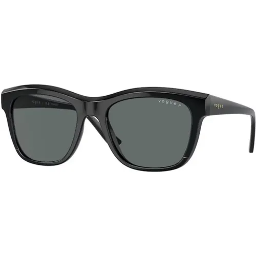 Polarisierte Dunkelgraue Sonnenbrille , unisex, Größe: 54 MM - Vogue - Modalova