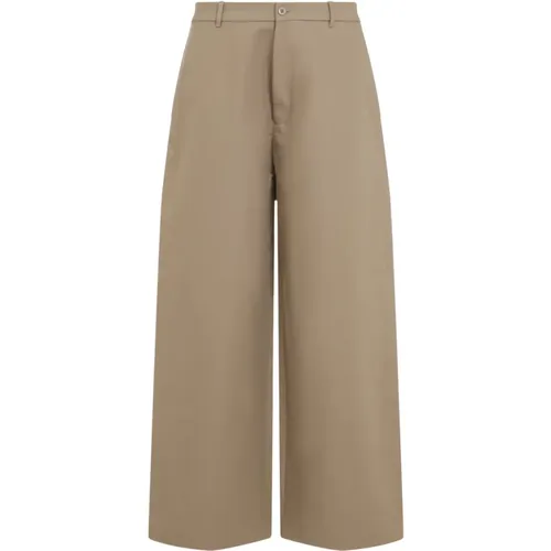 Wide Trousers, male, , Size: L Neutral Trousers for Men - Acne Studios - Modalova