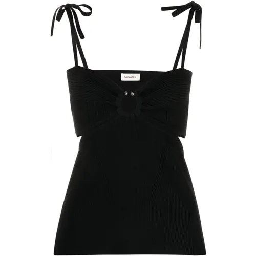 Schwarze Damenbekleidung Topwear Ss24 , Damen, Größe: M - Nanushka - Modalova