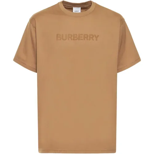 Logo Print Baumwoll T-Shirt , Herren, Größe: XL - Burberry - Modalova