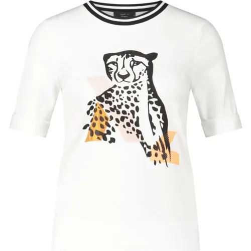 T-Shirt mit Geparden-Print , Damen, Größe: M - Marc Cain - Modalova