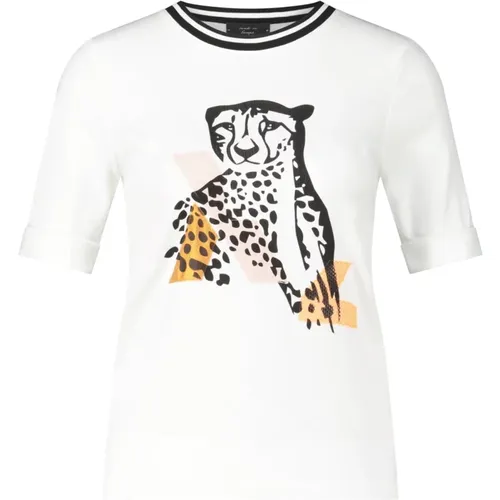 T-Shirt mit Geparden-Print , Damen, Größe: XS - Marc Cain - Modalova