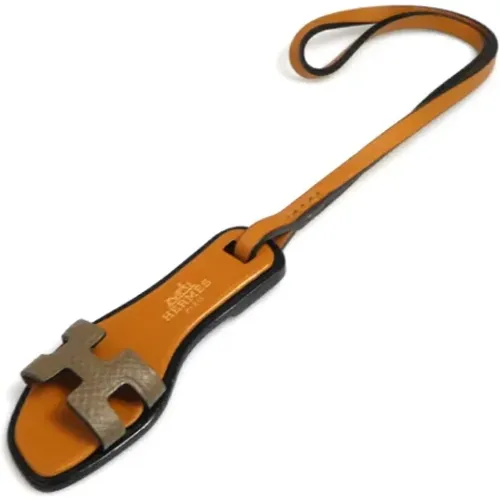 Gebrauchter Oranger Hermès Schlüsselhalter aus Leder - Hermès Vintage - Modalova
