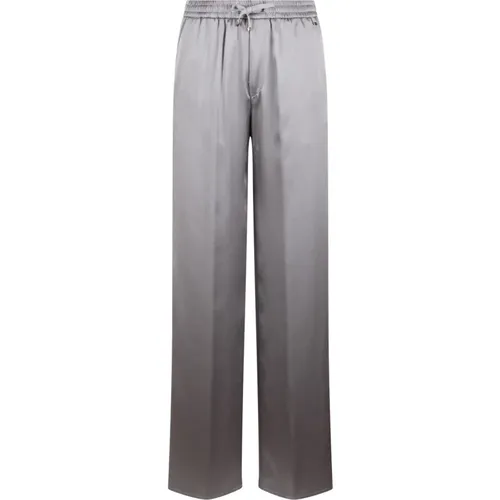 Satin Wide Leg Trousers , female, Sizes: S, XL, M, L - Herno - Modalova