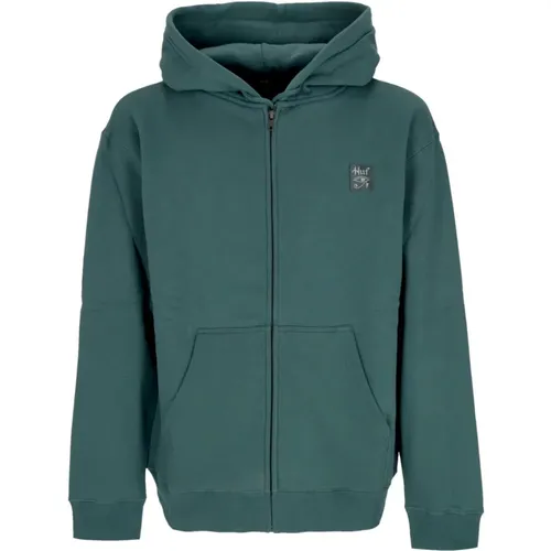 Zip-throughs, male, , Size: XL Full Zip Hoodie Pine Long Sleeve - HUF - Modalova