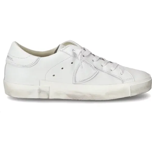 Weiße Sneakers , Damen, Größe: 36 EU - Philippe Model - Modalova