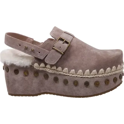 Clogs, female, , Size: 10 US Elephant Grey Back Strap Mule - Mou - Modalova