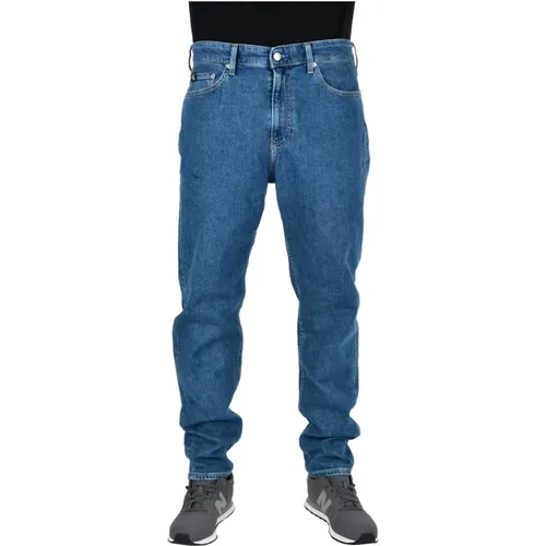 Slim-Fit Jeans in Blau und Grün , Herren, Größe: W38 - Calvin Klein - Modalova