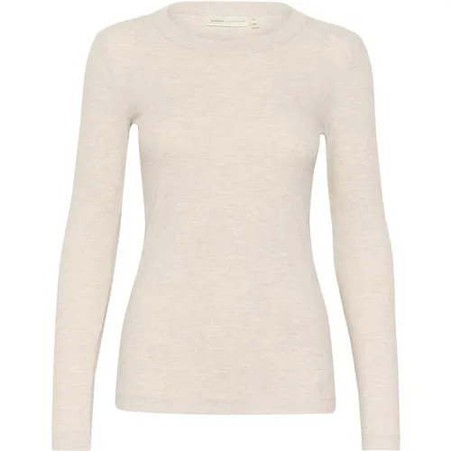 Melange T-Shirt Long Sleeve Top Ecru , female, Sizes: S, M, 2XL, 2XS, L, XL, XS - InWear - Modalova