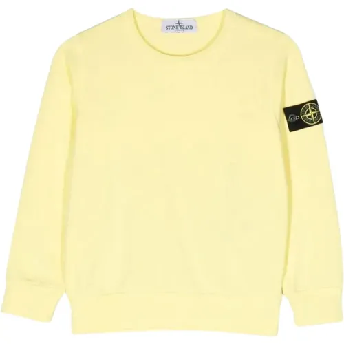 Gelber Pullover mit Logodetail - Stone Island - Modalova