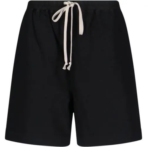 Cotton Drawstring Shorts with Cut-Out Details , female, Sizes: M, L, S, XL - Rick Owens - Modalova