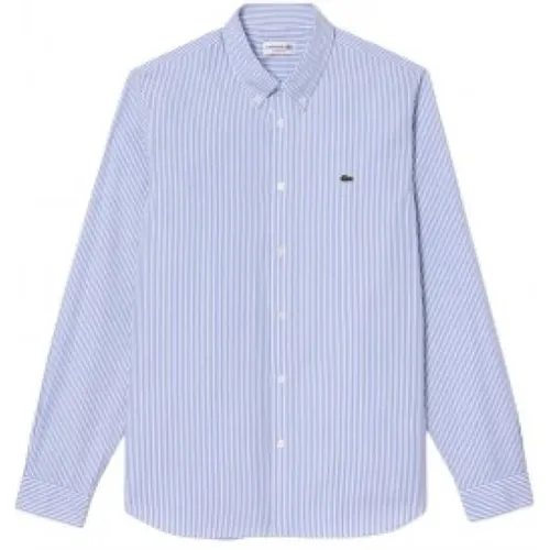 Italian Striped Cotton Shirt , male, Sizes: L, XL, M, 2XL - Lacoste - Modalova