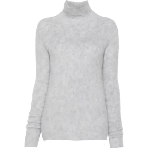 Grauer Alpaka Wollpullover , Damen, Größe: XS - SPORTMAX - Modalova