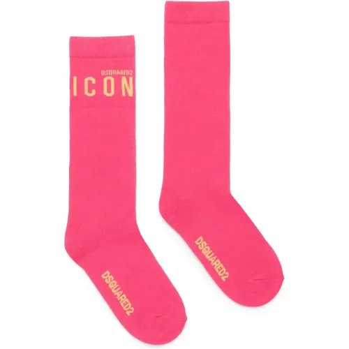 Baumwollmischung Socken mit ICON-Logo - Dsquared2 - Modalova