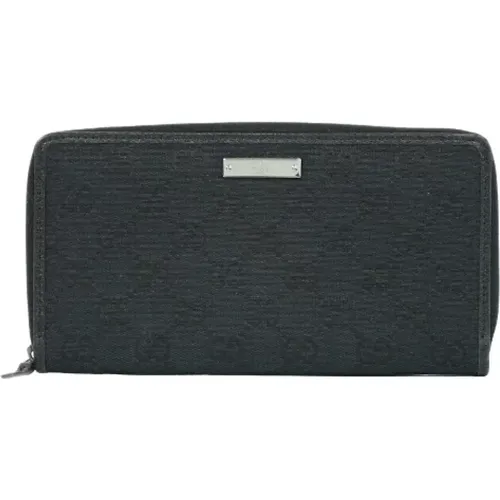 Pre-owned Wallets, female, , Size: ONE SIZE Pre-owned Canvas wallets - Gucci Vintage - Modalova