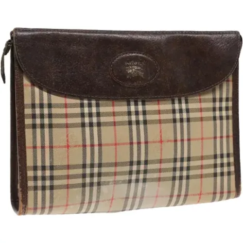 Pre-owned Clutches, female, , Size: ONE SIZE Pre-owned Canvas clutches - Burberry Vintage - Modalova