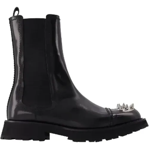 Leather boots , female, Sizes: 11 UK - alexander mcqueen - Modalova
