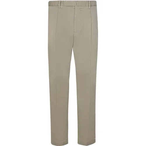 Green Linen Blend Trousers Ss23 , male, Sizes: M, L - Dell'oglio - Modalova