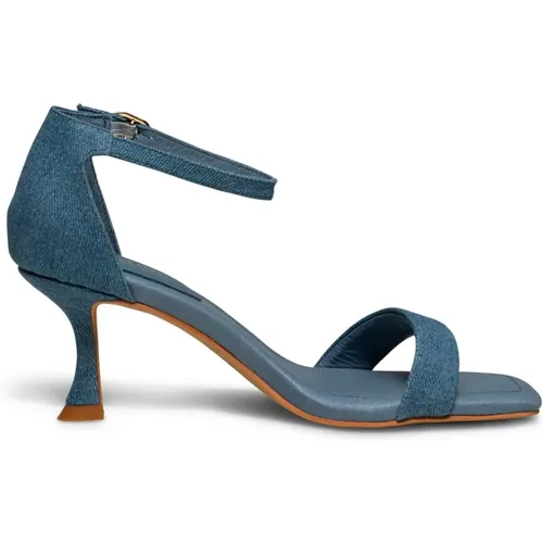 Leah Ankle Strap Heel - Denim , female, Sizes: 5 UK, 7 UK, 6 UK - Shoe the Bear - Modalova