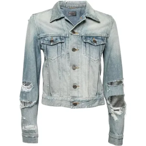 Pre-owned Jackets, female, , Size: M Pre-owned Denim outerwear - Yves Saint Laurent Vintage - Modalova