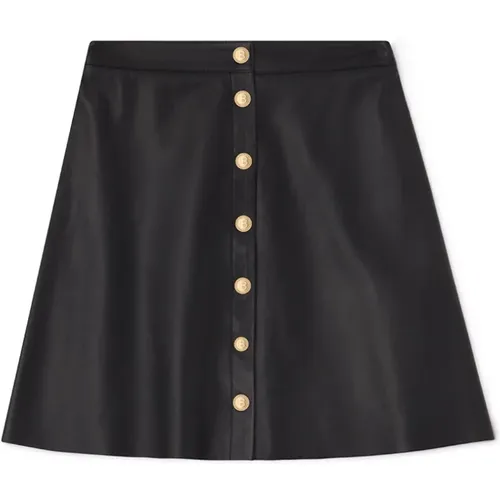 Alia Leather Skirt , female, Sizes: XS, S - Busnel - Modalova