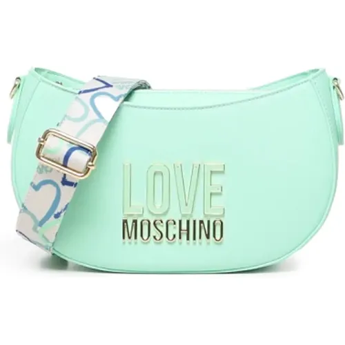 Shoulder Bags, female, , Size: ONE SIZE Mint Shoulder Bag with Logo Plaque - Love Moschino - Modalova