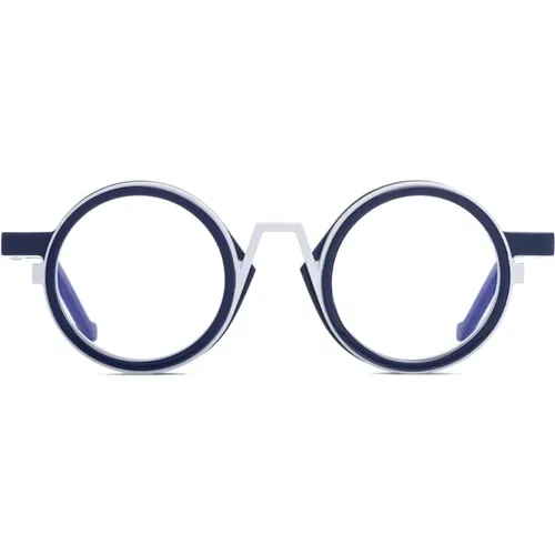 Round Bio-Acetate Eyeglasses Navy , male, Sizes: 45 MM - Vava Eyewear - Modalova