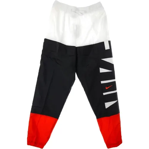 Sweatpants, male, , Size: XL Casual Tracksuit Pants White/Black/Red - Nike - Modalova