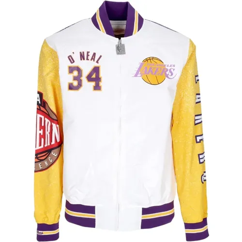 Bomber Jackets, male, , Size: M NBA Burst Bomber Jacket Shaquille Oneal - Mitchell & Ness - Modalova