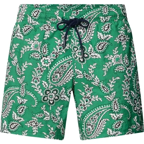 Beachwear, male, , Size: S Paisley Print Logo Swim Shorts - ETRO - Modalova