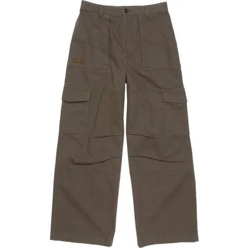 Khaki Cargo Twill Pants , male, Sizes: M, S - Acne Studios - Modalova