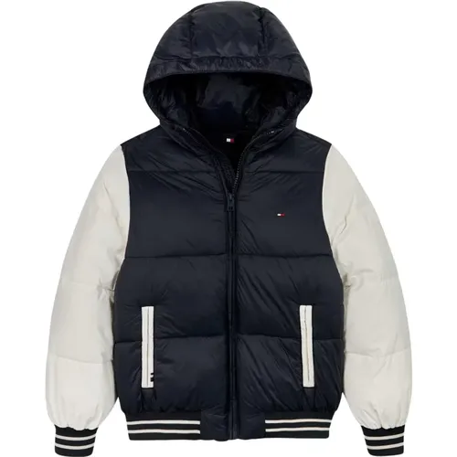 Gepolsterter Bicolor Kinder Mantel Fullzip Kapuze - Tommy Hilfiger - Modalova