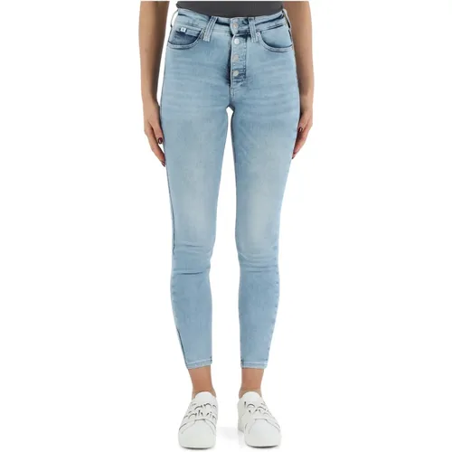High Rise Super Skinny Ankle Jeans , Damen, Größe: W26 - Calvin Klein Jeans - Modalova