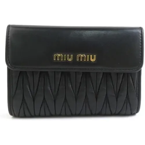 Pre-owned Wallets, female, , Size: ONE SIZE Pre-owned Leather wallets - Miu Miu Pre-owned - Modalova