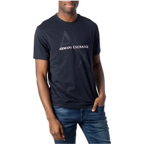 Herren Baumwoll T-Shirt für Frühling/Sommer , Herren, Größe: XL - Armani Exchange - Modalova