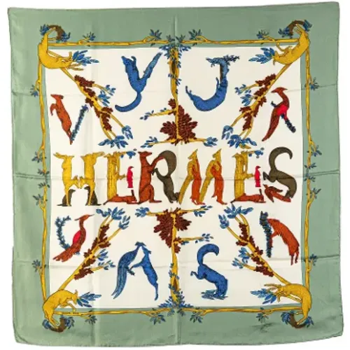 Pre-owned Scarves, female, , Size: ONE SIZE Pre-owned Silk scarves - Hermès Vintage - Modalova