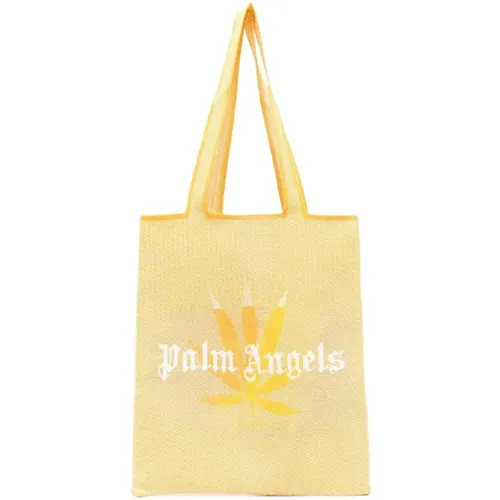 Logo Print Tote Bag , male, Sizes: ONE SIZE - Palm Angels - Modalova