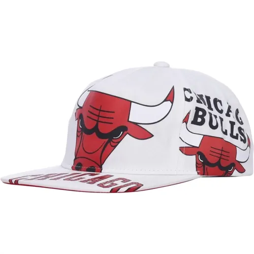 Caps, male, , Size: ONE SIZE Chicago Bulls Flat Brim Cap - Mitchell & Ness - Modalova