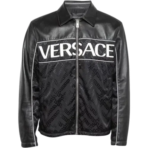 Pre-owned Jackets, male, , Size: 3XS Pre-owned Leather outerwear - Versace Pre-owned - Modalova