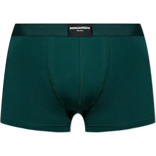 Bottoms, male, , Size: S Cotton boxers with logo - Dsquared2 - Modalova