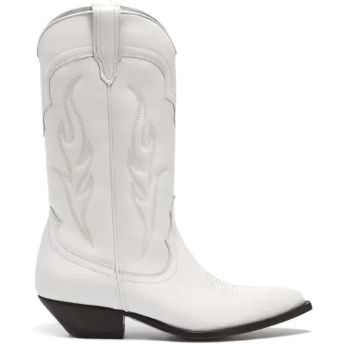 Calfskin Cowboy Boots with Embroidery , female, Sizes: 5 UK, 2 UK, 3 UK, 10 UK, 6 UK, 4 UK, 7 UK, 8 UK - Sonora - Modalova