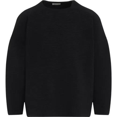 Schwarzer Ottoman Straight Neck Sweater - Fear Of God - Modalova