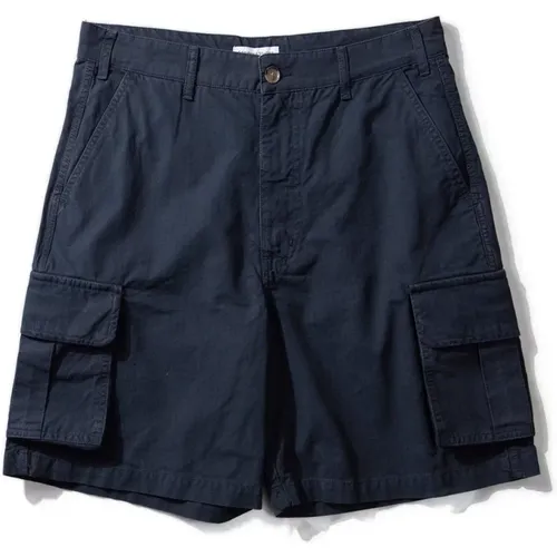 Navy Cargo Shorts - Cotton , male, Sizes: W40 - Edmmond Studios - Modalova