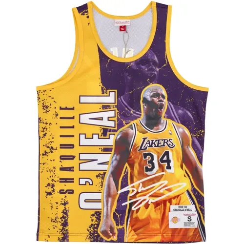 Sportswear, male, , Size: L NBA Burst Mesh Tank Top - Mitchell & Ness - Modalova