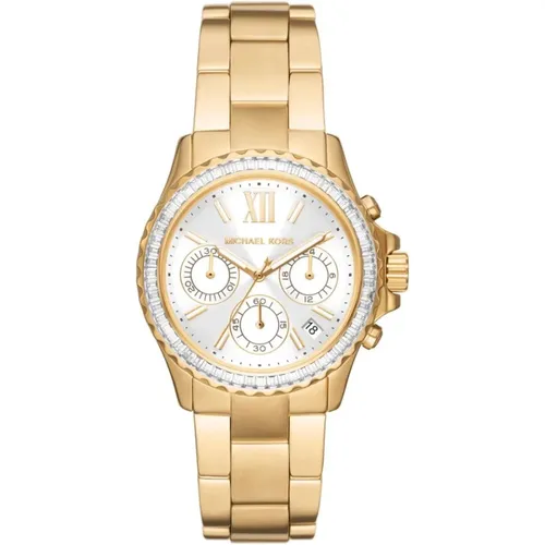 Watches, female, , Size: ONE SIZE Gold Women's Chronograph Watch - Michael Kors - Modalova