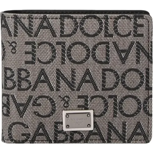 Jacquard Wallet , male, Sizes: ONE SIZE - Dolce & Gabbana - Modalova