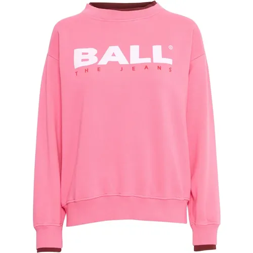 Basimona Sweat Sweatshirt Azalea , female, Sizes: L, XL, M, XS, S - Ball - Modalova