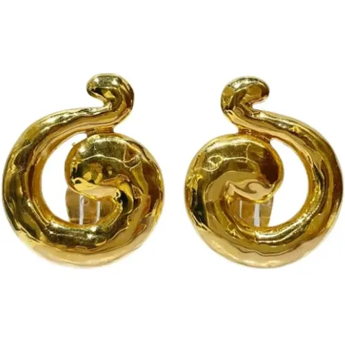 Pre-owned Jewellery, female, , Size: ONE SIZE Pre-owned Metal earrings - Yves Saint Laurent Vintage - Modalova