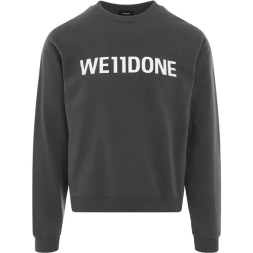 Langarm Sweatshirt mit Logo-Print - We11Done - Modalova