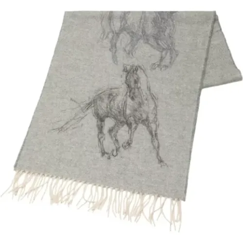 Pre-owned Scarves, female, , Size: ONE SIZE Pre-owned Cashmere scarves - Hermès Vintage - Modalova